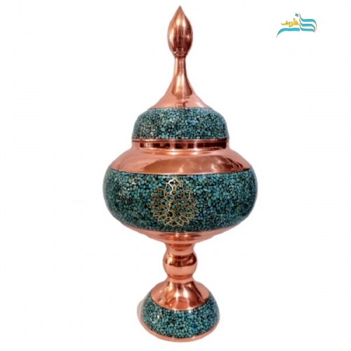 خرید، قیمت و مشخصات شکلات خوری فیروزه کوبی مدل ترنج نیشابور با کیفیت بالا و درجه 1 با ضمانت کالا | هنرظریف