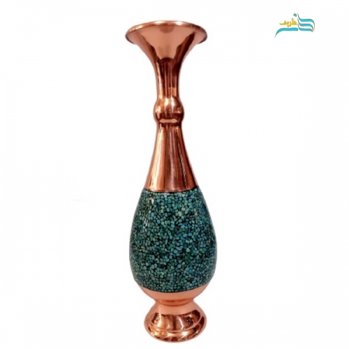 خرید، قیمت و مشخصات گلدان فیروزه کوبی مدل موشکی کد۱۰۱۲ جنس مرغوب نیشابور با کیفیت بالا | هنرظریف