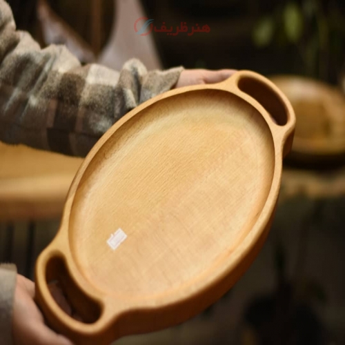 خرید و قیمت سینی چوبی بیضی راش مقاوم و با کیفیت - هنرظریف
