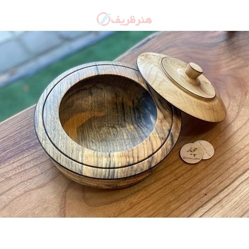 خرید و قیمت شکلات خوری چوب افرا دست ساز قطر 22 با پوشش روغن همل - هنرظریف
