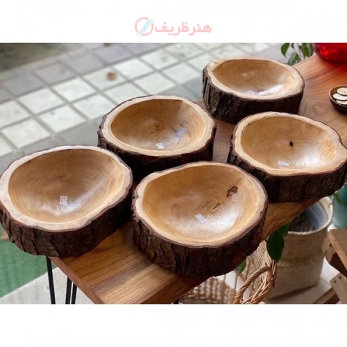 خرید و قیمت ظرف تنه ای چوب توسکا قطر 23 سانت - هنرظریف