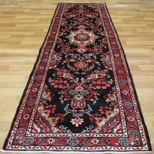 خرید آنلاین، فرش دستباف لاله جين همدان طرح لچک و ترنج سایز كناره رنگ زمینه سرمه اي کد ۳۹۹۹۹ | هنرظریف