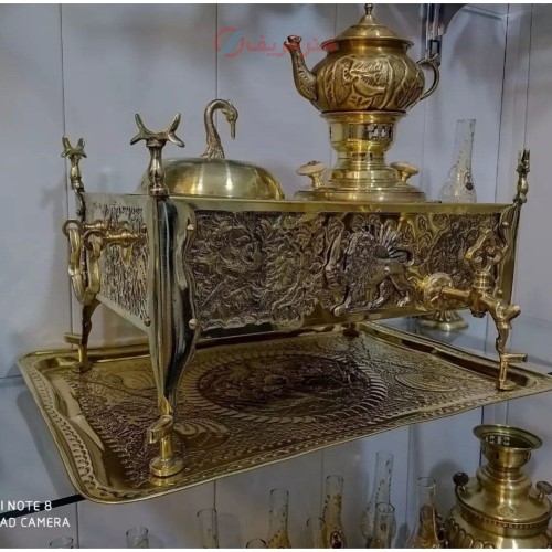 خرید آنلاین، منقل سماوری قلم درشت، جنس برنج، کیفیت بالا و درجه یک، محصول اصفهان، زیر قیمت بازار | هنرظریف