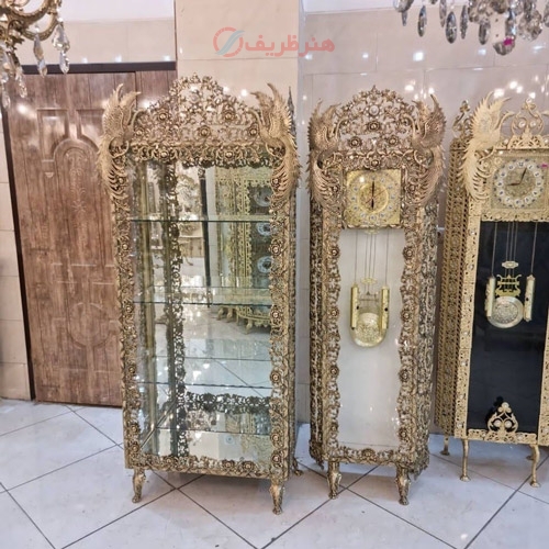 خرید، قیمت و مشخصات بوفه و ساعت برنزی طرح جدید مدل گل سرخ با کیفیت درجه یک، زیر قیمت بازار | هنرظریف