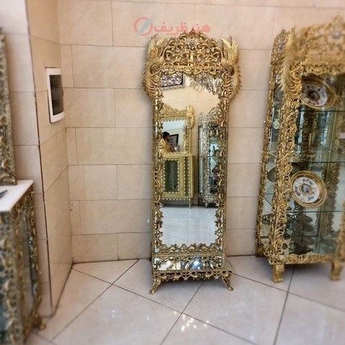 خرید، قیمت و مشخصات آینه قدی برنزی بسیار زیبا و خوش ساخت و با دوام، زیر قیمت بازار، کیفیت عالی - هنرظریف