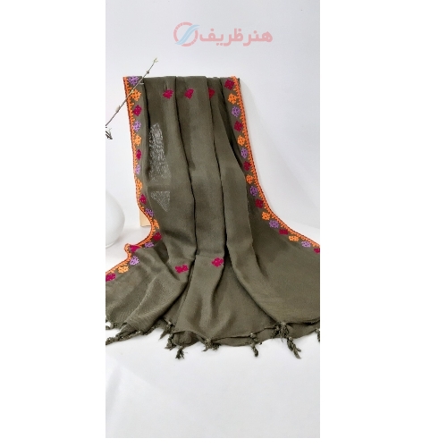 خرید، قیمت و مشخصات شال سوزندوزی شده، جنس پارچه درجه یک و رنگبندی متنوع، کد 006 - هنرظریف