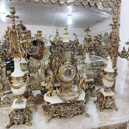 خرید، قیمت و مشخصات ساعت و شمعدان خروسی با بالاترین کیفیت _ هنرظریف