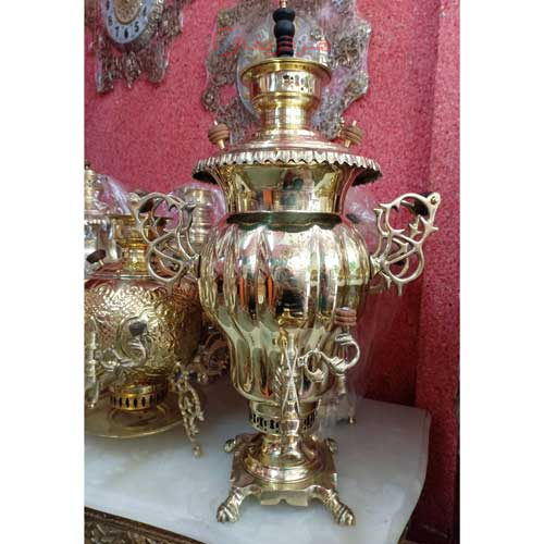 خرید، قیمت و مشخصات سماور زغالی غول پیکر 8 لیتر فیلی برنجی لبه ریخته، بسیار سنگین، زیر قیمت بازار _ هنرظریف