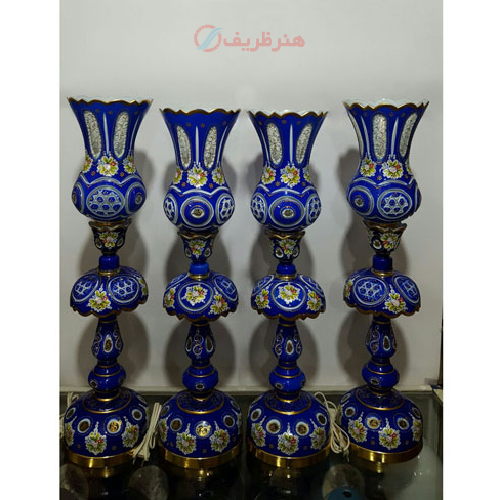 خرید، قیمت و مشخصات لاله نوروزی سه پوست آبی لاجوردی با گل هفت رنگ، ارزان و با کیفیت _  هنرظریف