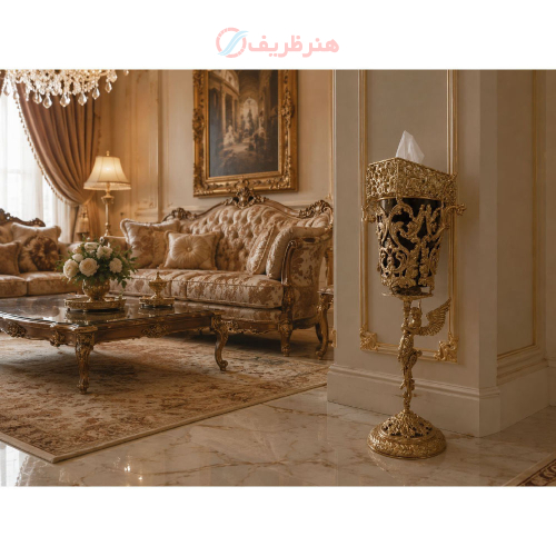 خرید سطل زباله و جای دستمال آلومینیومی مدل فرشته بالدار | هنرظریف