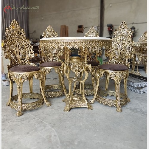 خرید آنلاین، میز ناهار خوری آلیاژ 4 نفره و رنگ بندی  متنوع پارچه به انتخاب شما عزیزان با کیفیت درجه یک، زیر قیمت بازار | هنرظریف