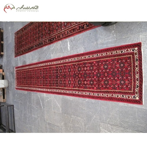 خرید آنلاین،  کناره دستبافت همدان کد 39076 طرح سراسر زمینه لاکی و حاشیه کرم، تراکم بالا با ضمانت، با قمیت مناسب | هنرظریف