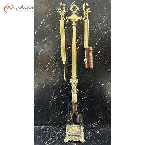 خرید آنلاین، پاشنه کش برنزی با پایه در طرح بدنه روم باستان، سه تیکه طلایی رنگ در ابعاد بزرگ، با قیمت مناسب | هنرظریف