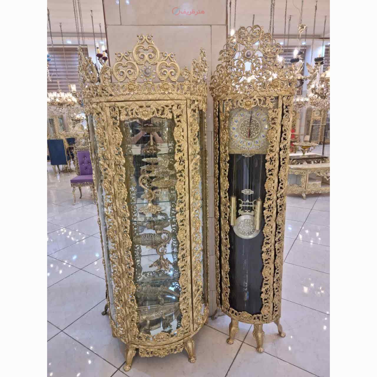 بوفه روکش برنز جادار با طرح جدید ساخته شده با ورق ضخیم با رنگ ثابت کیفیت درجه 1 - هنرظریف