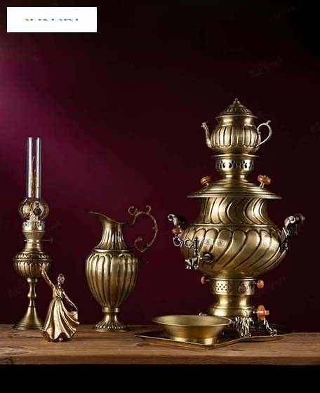 سماور گازی برنجی 8لیتری، دست ساز، کیفیت عالی، بسیار زیبا و خاص