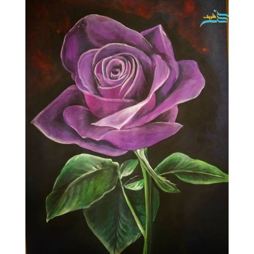 تابلو نقاشی با عنوان رز کبود با کیفیت عالی و اجرا قلم مناسب