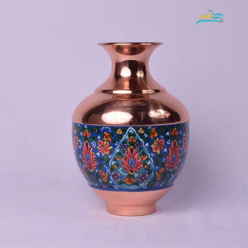 گلدان بلونی مس و پرداز، با تلفیق هنر و مس، مناسب برای پذیرایی در منزل و محل کار