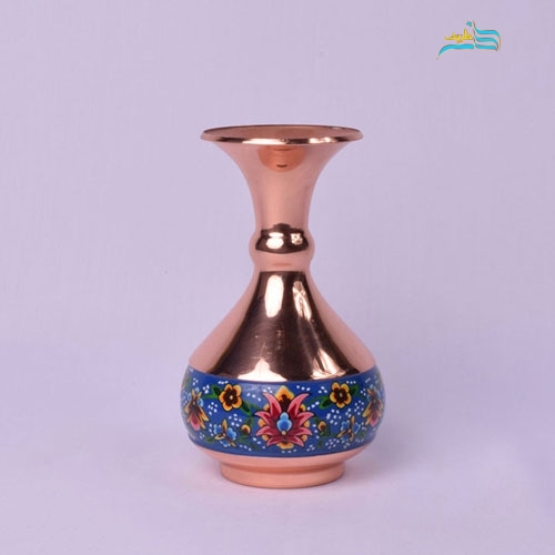 گلدان شلغمی 15 مس و پرداز، با روکش پلی استر و ورق مس ضخیم با کیفیت - هنرظریف