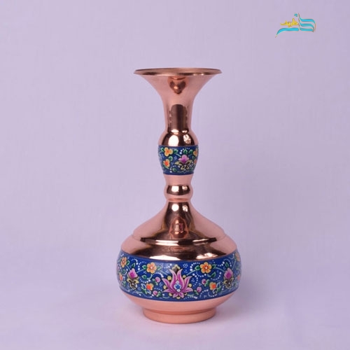 گلدان شلغمی 30 مس و پرداز با ورق مس ضخیم و روکش پلی استر با کیفیت بالا - هنرظریف