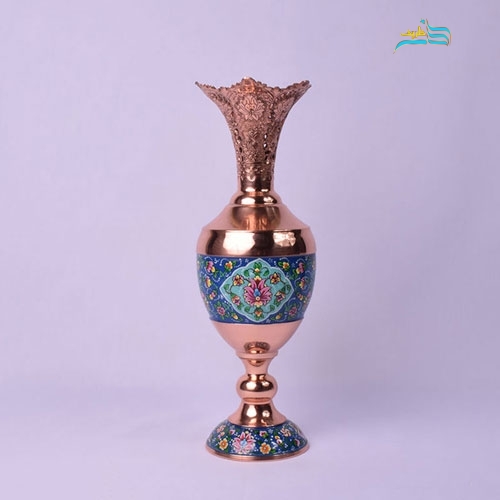 سنبلدان مسی 2 مس و پرداز با ورق ضخیم و نقاشی زیبا - هنرظریف