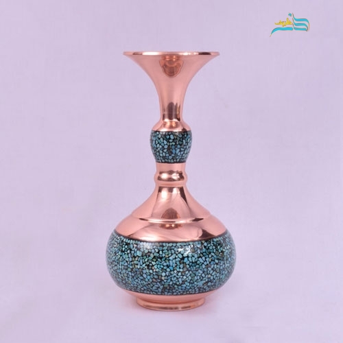گلدان شلغمی فیروزه کوبی، بسیار زیبا و با طراحی خاص، مناسب افراد با سلیقه