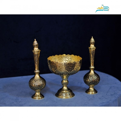 تنگ قلندری و آجیل خوری قلم زنی اعلاء با طرح گل مرغ