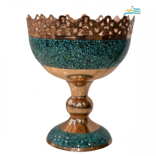 آجیل خوری فیروزه کوبی مدل شبکه بری کد ۱۰۱۶ اصل نیشابور با کیفیت بالا درجه 1 - هنرظریف