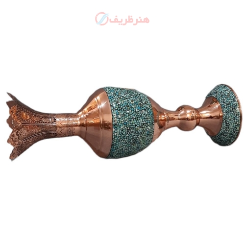 گلدان  فیروزه کوب شده ۲۰ سانتی برند پرنسا با جعبه