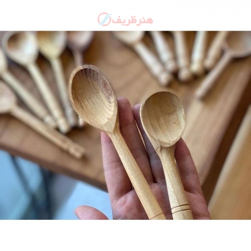 قاشق چوبی دسته خراطی 13 و 17 سانتی کیفیت بالا