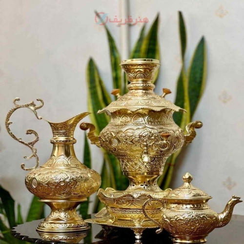 سرویس سماور برنجی 3.5 لیتری - هنرظریف