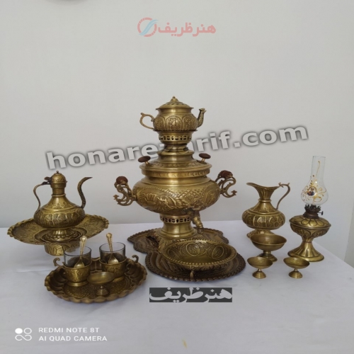 سماور زغالی 6 لیتری عدسی _ هنرظریف