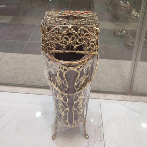 جا دستمال و سطل زباله برنجی با ورق ضخیم و با دوام