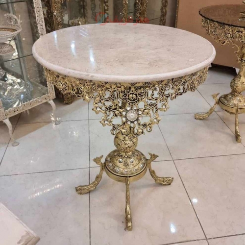 میز خاطره، ورق ضخیم، آلومنیوم درجه 1 با روکش برنزی - هنرظریف