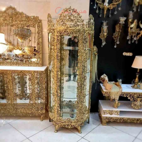 بوفه آلومینیومی با کیفیت بالا و ورق ضخیم، طرح گل سرخ، با طراحی بسیار زیبا و چشم نواز- هنرظریف