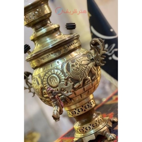 سماور زغالی سه لیتری توپی قلم، ورق ضخیم، باکیفیت