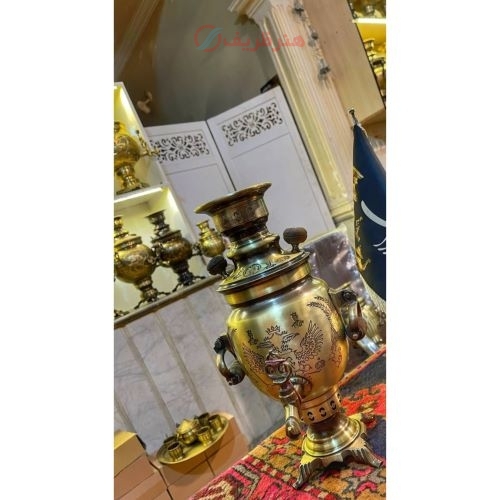 سماور یک و نیم لیتری زغالی مدل نظر دسته گوشواره، ورق صخیم