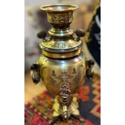 سماور ذغالی یک و نیم لیتری نظر، دسته گوشواره، با رنگ ثابت
