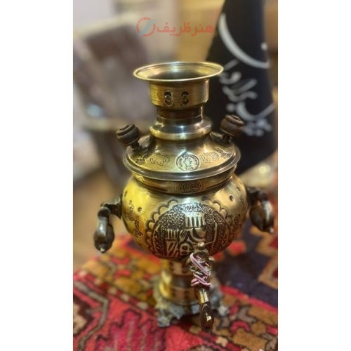 سماور زغالی یک لیتری طرح قلم دسته گوشواره، رنگ ثابت