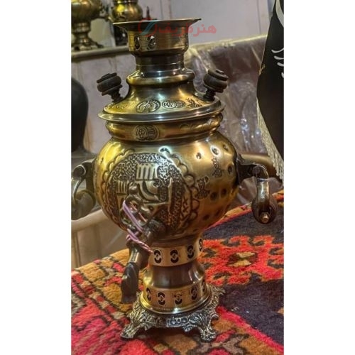 سماور زغالی یک لیتری طرح قلم دسته گوشواره، رنگ ثابت