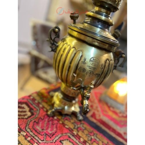 سماور زغالی چهار لیتری توپی پخدار، ورق ضخیم