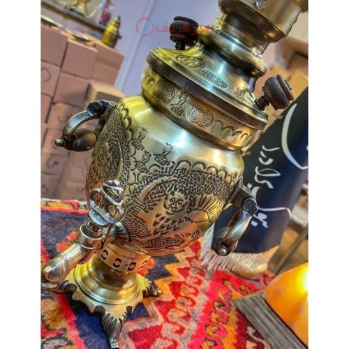 سماور زغالی یک و نیم لیتری نظر دسته گوشواره، ورق ضخیم