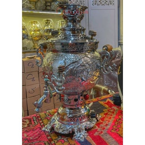 سماور گازی شش لیتری برنجی با کیفیت بالا و ورق ضخیم