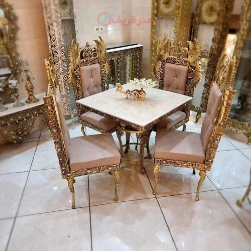 میز ناهار خوری زیبا و شکیل مدل سیمرغ فوق العاده خوش ساخت با رنگ ثابت و ماندگار - هنرظریف