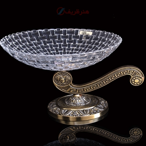 تنقلات خوری برنزی با ظرف شیشه ای و طراحی خاص و شیک - هنرظریف
