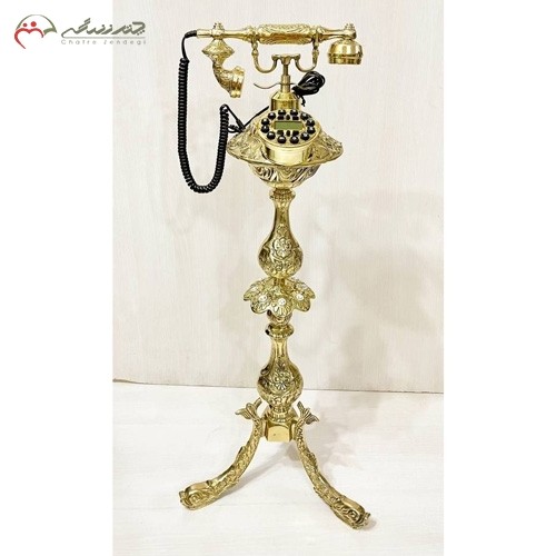 تلفن ایستاده ستونی برنز ااعلاء، طرح کلاسیک، پایه دار مدل گل آفتابگردان، شکیل و زیبا