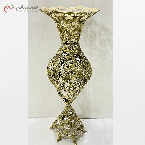 گلدان طرح گل یاس از جنس برنز پر نقش و بدنه مقاوم و رنگ ثابت - هنرظریف