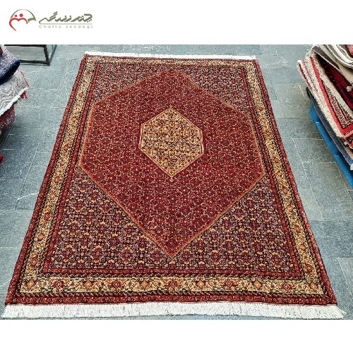 فرش دستبافت بیجار کد 39272 در طرح ماهی و ترنج، نقشه بی نظیر و زیبا - هنرظریف
