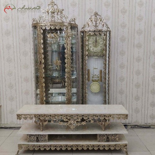 ست جهیزیه برنزی کد 8025 در طرح گل رز، کار شده با کیفیت اعلاء با ثبات رنگ - هنرظریف