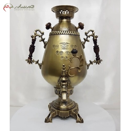 سماور ذغالی 6 لیتری طرح جام، ریخته گری شده با کیفیت بی نظیر و ضخیم، طراحی شیک و خاص با ضمانت کد 114 - هنرظریف