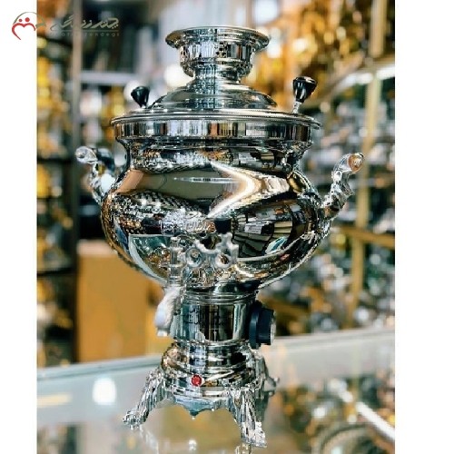 سماور 10 لیتری 304 کد 116 ، سیستم تمام اتوماتیک، دارای روکش و ضمانت، بسیار براق و درخشان - هنرظریف